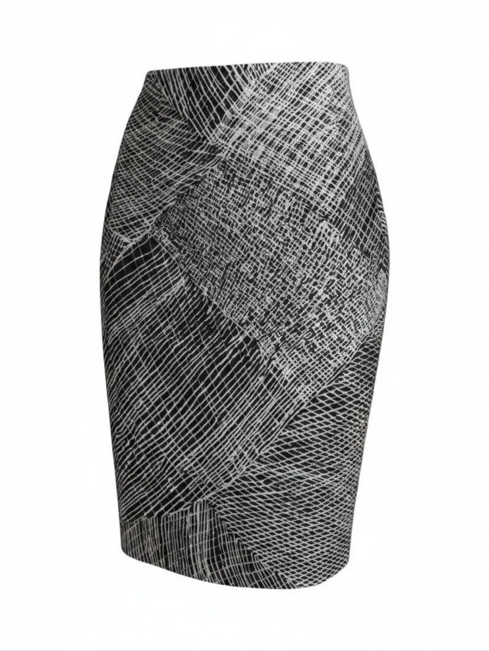 JONES STUDIO | Pencil Skirt Black White Abstract Pattern Lined Professional | 4